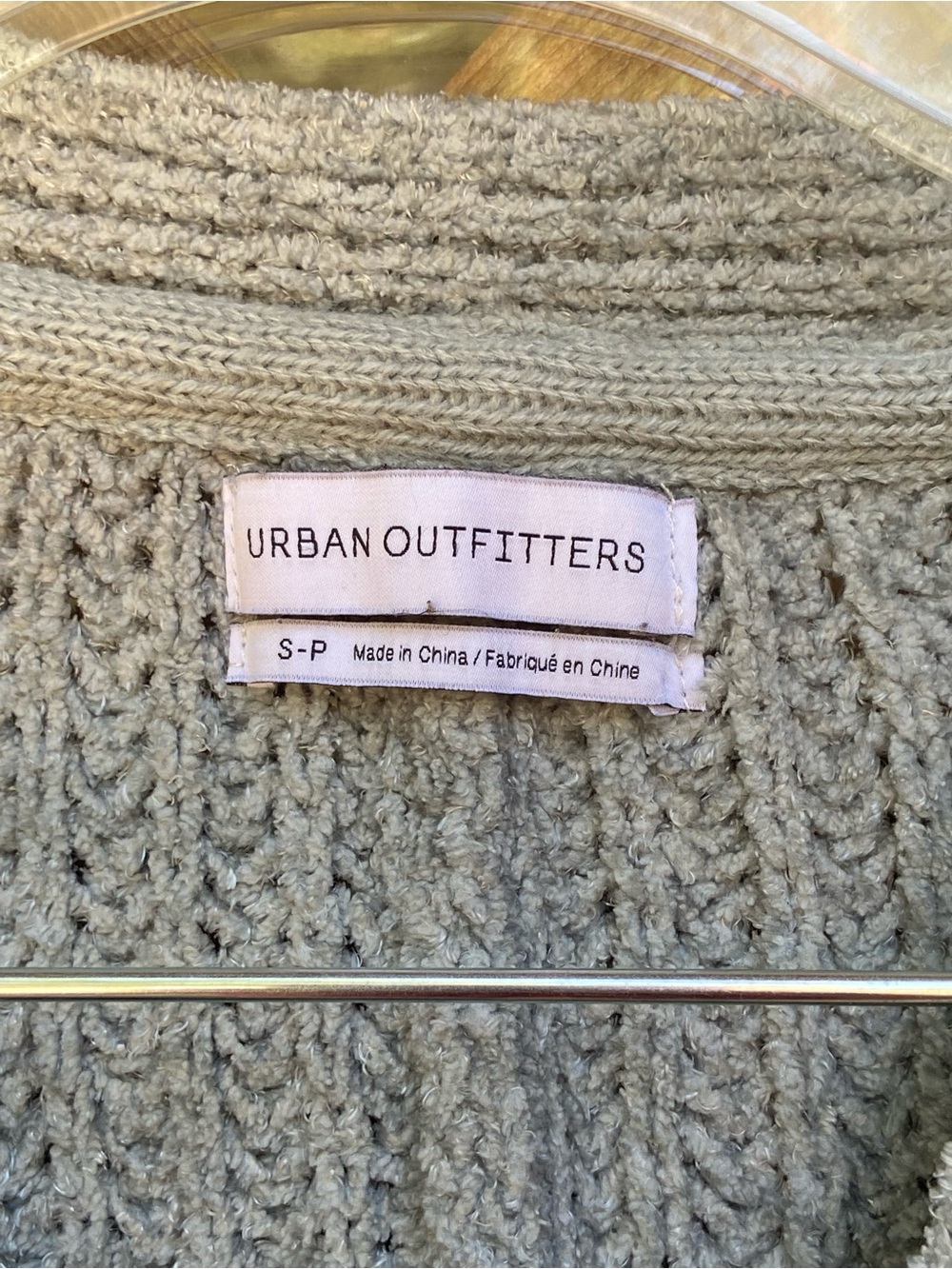 Urban Outfitters Cropped Knit Cardigan Sweater - Small Light Green - Picture 3 of 10
